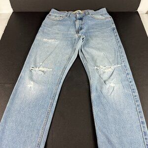 Y2K Levi's Jeans Men's 32x28* 505 Straight Blue Faded Thrashed Denim Tag 33x30